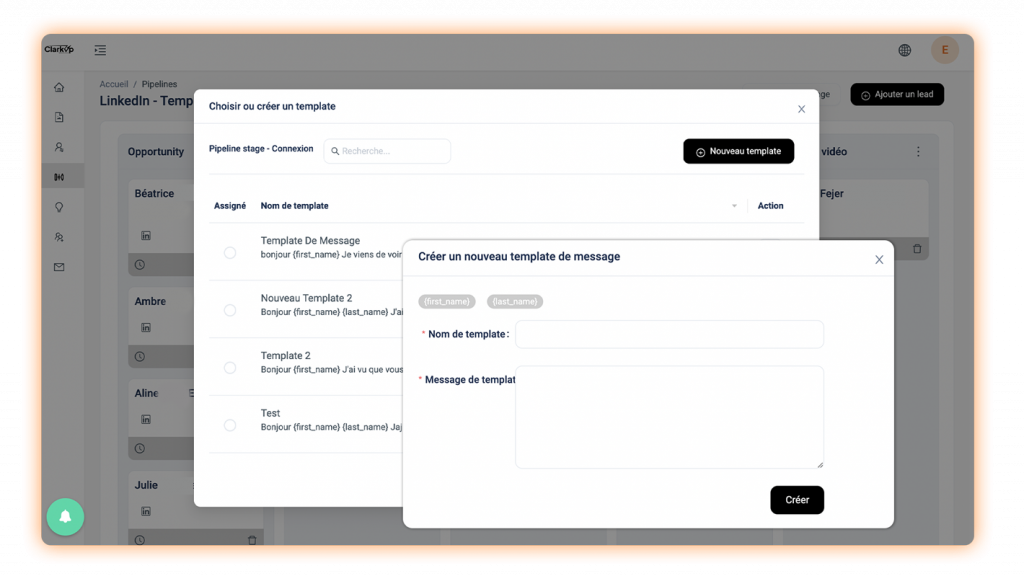 template de messages prospection commerciale B2B